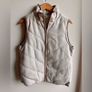 BKE Striped Knit Vest - Cream - Size Med